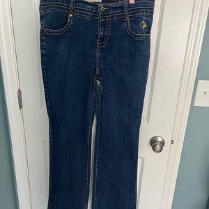BABY PHAT Wide Leg Jeans Cotton Spandex Size 18